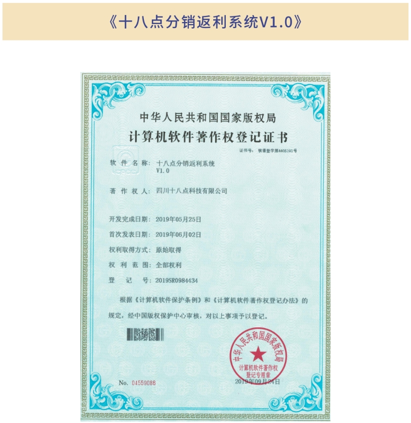《十八點分銷返利系統V1.0》